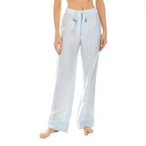 COPY - Ettitude NWT Starlight Blue Striped Sateen Pull On Drawstring PJ Pants S…